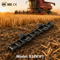 Cadena de Rodillos Agrícola S32K1F1 de Paso Corto para Transportadores, Cadena de Precisión para Reemplazo de Cosechadoras