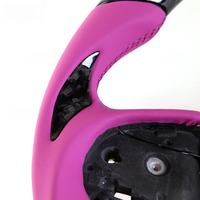 Volants de direction en fibre de carbone intelligents à LED personnalisés pour Dodge Challenger, couleur rose Devil Horn