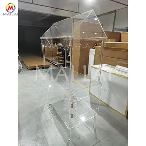 Transparent Flower Cart Display Rack Acrylic Clear Wedding Sweet Candy Cart For Party Decoration