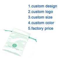 Sacs d'emballage personnalisés en satin pour extensions de cheveux, avec logo imprimé sur soie, grand format