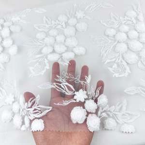 Высококачественная кружевная ткань с блестками из тюля для свадебных платьев, заводская цена для одежды - Product Image 2