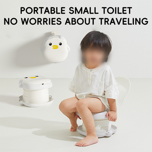 SUNNUO 2025 nouveau mignon pingouin motif Portable <span class=keywords><strong>pliable</strong></span> enfants bassin voiture en plein air <span class=keywords><strong>voyage</strong></span> bébé formation pliant <span class=keywords><strong>toilette</strong></span> - Product Image 2