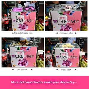 Máquina Versátil para Helados Fritos Eléctrica con Dos Planchas Cuadradas para Hacer Rollos de <span class=keywords><strong>Helado</strong></span> y Yogurt Congelado - Product Image 3