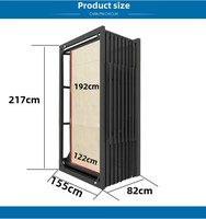 Chine Usine Personnalisée Amovible Fritté Pierre Carrelage Dalle Cadre Porcelaine Céramique Push Pull Présentoir avec Rack Coulissant