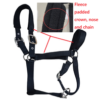 Horshi Muserolle de sécurité pour cheval, ajustable, rembourrée en polaire, en nylon, pour l'équitation