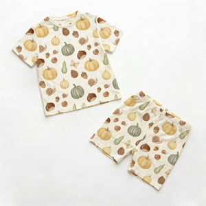 ชุดนอน<span class=keywords><strong>เด็ก</strong></span>ผ้าฝ้ายพิมพ์ลายระบายอากาศได้ดี นุ่มสบาย <span class=keywords><strong>เสื้อ</strong></span>ยืดและกางเกงขาสั้นสำหรับ<span class=keywords><strong>เด็ก</strong></span>ผู้ชาย อายุ 10-12 ปี ชุดฤดูร้อน - Product Image 1