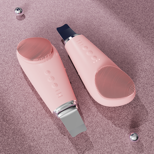 Cepillo de Limpieza Facial Ultrasónico 2 en 1, Recargable, de Silicona, con Doble Cabezal, Limpiador de Poros - Product Image 1