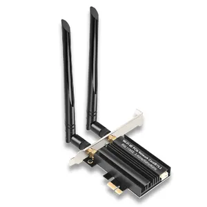 2.4Ghz 5Ghz 6Ghz 5400Mbps Pc Netwerk Lan Kaart Bt5.2 Pci-e Wifi Netwerkkaart Dual Antenne Draadloze Kaart