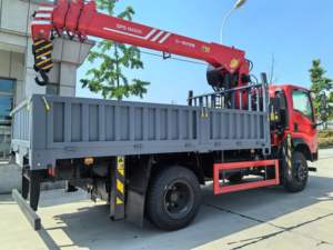 משאית תלת-טבעת אשפה רכוב רכוב העגור 4*2 8 טון טלסקופי בום משאית הרמת משקל - Product Image 4