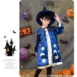 Costume de performance de rôle de sorcier pour enfants, nouveau pour Halloween, cape de sorcier en matériau synthétique, unisexe pour - Product Image 4