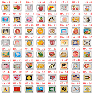 Abalorios de Acero Inoxidable de 9mm Personalizados ODM Lovely Link Charms para Pulseras DIY - Product Image 1