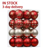 EAGLEGIFTS 60 millimetri 24pcs rosso e oro palla di natale ornamento decorazione forniture