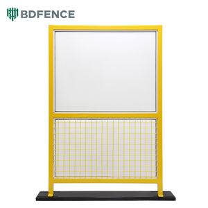 <span class=keywords><strong>Valla</strong></span> de Seguridad para Taller con Panel Acrílico, Alambre de Acero de Bajo Contenido de Carbono Soldado, Barandilla de Aislamiento Metálica Personalizada, Separación de Áreas de Planta - Product Image 6