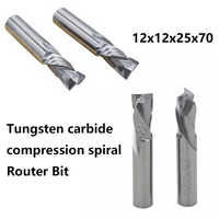 Fraise de précision à spirale de compression pour le travail du bois, idéale pour les machines CNC et les outils de menuiserie