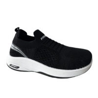 Baskets décontractées respirantes à plateforme en maille Flyknit, légères, souples, à semelle épaisse, absorbant les chocs et antidérapantes pour la marche