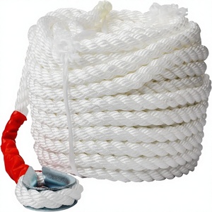 Corde en polypropylène double tressée 3 6 12 pour l'amarrage de bateaux et voiliers, corde de tirage légère avec œillet, corde flottante - Product Image 1