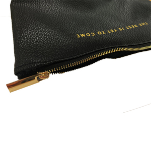 Borsa con cerniera per gioielli cosmetici in <span class=keywords><strong>pelle</strong></span> Pu nera durevole borsa da toilette cosmetica da viaggio per imballaggio grande portatile - Product Image 3