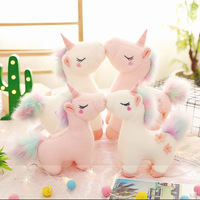 Bantal Boneka Unicorn Lucu untuk Tidur, Bahan Elastis, Multifungsi, Mainan Boneka Isi Dakron, Hadiah Ulang Tahun Anak Perempuan, Bantal Plush Custom
