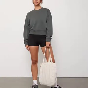 Nuove <span class=keywords><strong>Felpe</strong></span> Traspiranti da Donna Oversize con Collo Tondo <span class=keywords><strong>Senza</strong></span> Cappuccio - Product Image 5