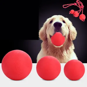 Top Bán Không Xấu Bóng Rắn Cao Su Màu Đỏ Bouncy Bóng Lớn Dog Bite Đào Tạo Pet Chew Đồ Chơi