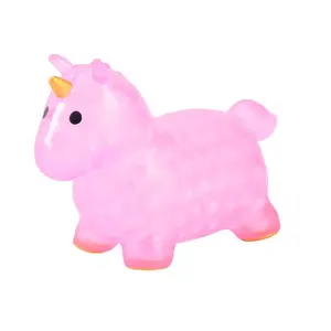 Unicornio Squeeze juguetes niñas niños alivio del estrés Squishy juguetes niños sensorial Fidget juguetes con cuentas de agua en el interior