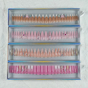 Оптовые накладные ногти в подарочной коробке, длинные, в форме гроба, для маникюра, искусственные ногти - Product Image 2