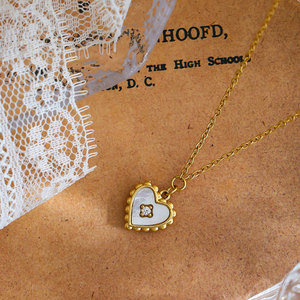 Collar de Joyería con Colgante de Corazón Chapado en Oro de 18k, de Acero Inoxidable 316L, Resistente al Agua y al Deslustre, Estilo Vintage, para Mujer - Product Image 2