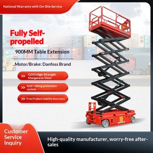Fully self-propelled hydraulic lift Aerial work vehicle Scissor-type lifting <b>table</b> Self-walking climbing platform - Product Image 1