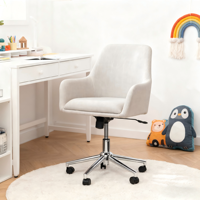 Chaise de bureau moderne minimaliste en tissu avec design ergonomique rembourré en une seule pièce, chaise pivotante pour la maison et le bureau