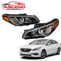 Ensemble de phares pour Hyundai Sonata LF 2015-2017, Clignotant latéral ambre, Phare avant 92101-C1000 92102-C1000, Phare automobile
