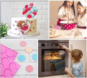 Juego de 12 moldes de silicona para piruletas con forma de árbol de Navidad y alces, bandeja de silicona para piruletas para caramelos duros y chocolate - Product Image 6