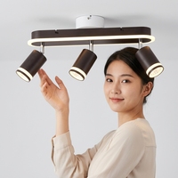 Spot LED linéaire moderne à 3 têtes GU10, éclairage sur rail à intensité variable intelligente en 3 étapes, montage en surface