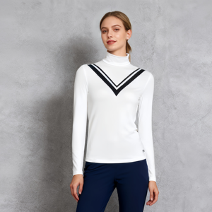 Camisa de Golf para Mujer, Manga Larga, Corte Elegante, Absorbe la Humedad, Secado Rápido, Alta Elasticidad, Transpirable, Protección UV, Primavera Otoño, Deportiva - Product Image 1