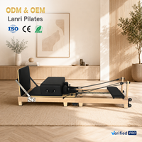 Reformer Pilates de Luxe en Bois d'Érable, Esthétique, Pliable et Portable, avec Chariot Fluide, pour Studio et Salle de Sport