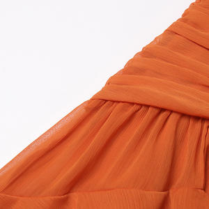 LE2641 2024 Outono Chiffon Plissado Maxi Vestido Mulher Lotus Leaf Lace Splicing Cintura Alta Fairy Saia Vestidos de noite elegantes - Product Image 6