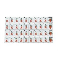 Jeu de Mahjong Américain Personnalisé Thème Forêt, Pliable et Portable, Tuiles en Acrylique Robustes, Motif Ours et Floral, Luxe