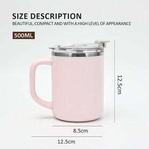 <span class=keywords><strong>Mug</strong></span> <span class=keywords><strong>à</strong></span> large ouverture de grande capacité de 500 ml, <span class=keywords><strong>mug</strong></span> en acier inoxydable adapté <span class=keywords><strong>à</strong></span> trois couvercles, anti-fuite, pour la maison, le camping, avec poignée, <span class=keywords><strong>mug</strong></span> <span class=keywords><strong>à</strong></span> café - Product Image 3