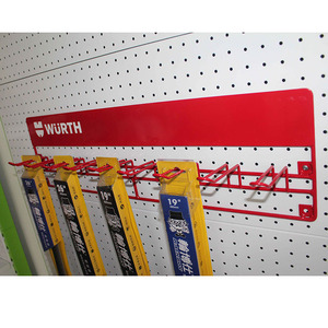 Tùy Chỉnh Kim Loại Tường Treo Hiển Thị Slatwall Hooks Cho Treo Tường Lưỡi Gạt Nước Hiển Thị Giá - Product Image 3