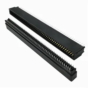 Card Edge Connector Slot 2.54 mm Pitch 100 Pins 2x50 Position PCB Gold Finger Board Socket Through Holes Dual Row Straight