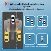Système de détection d'angle mort sans fil automobile 24 GHz BSD, assistance au changement de voie avec rétroviseurs, capteur 12V, avertissement de collision
