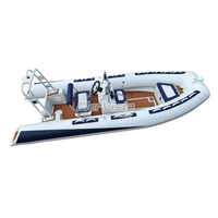 Canot rigide gonflable de 4.8m 16ft Deep V Hypalon Tube coque en aluminium bateau à côtes gonflables pour le plaisir