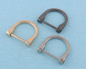 Anillo en D atornillable desmontable para cadena de bolso, con forma de herradura en U, tipo grillete con tornillo, hebilla, accesorio para bolso de cuero y llavero de coche - Product Image 1