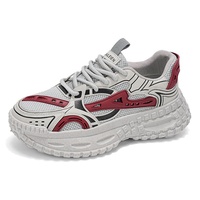 Chaussures de sport respirantes en maille pour hommes, automne, polyvalentes, à semelle épaisse, augmentant la taille, décontractées et tendance