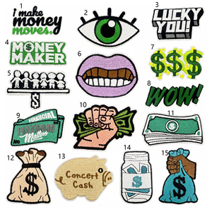 ฉันทำแพทช์ปักลายเงินตราดอลลาร์เพื่อเสริมความมั่งคั่ง สามารถรีดติดได้ - Product Image 2