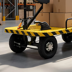 Carretilla Eléctrica de Plataforma Plana de 48V para Fábrica, Carro con Neumáticos Todoterreno - Product Image 3