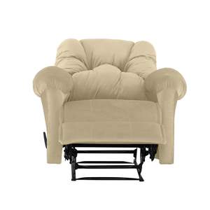 Chaise inclinable classique en velours moderne avec massage-Beige clair-American Polo Design-Prix direct d'usine - Product Image 6
