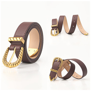 Cinturón de cuero de PU de estilo Vintage para mujer, colorido y de moda, con hebilla de aleación dorada, diseño <span class=keywords><strong>fino</strong></span> - Product Image 4