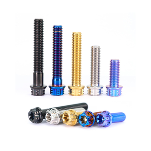 GR5 M8 M12 M14 bu lông Titan M5 M10 Hex hình lục giác ổ cắm đầu mặt bích Titan Đỏ bu lông Anodized 12 điểm mặt bích bu lông - Product Image 3
