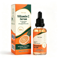 Sérum à la vitamine C OEM ODM, antioxydant, éclaircissant, anti-âge, réduit les ridules, atténue les taches brunes, soin du visage 30 ml, étiquette privée personnalisée