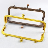 Meetee BF075 20cm Accessoire de sac DIY, cadre de sac à main en alliage de zinc, carré, à embossage, fermoir décoratif pour portefeuille
